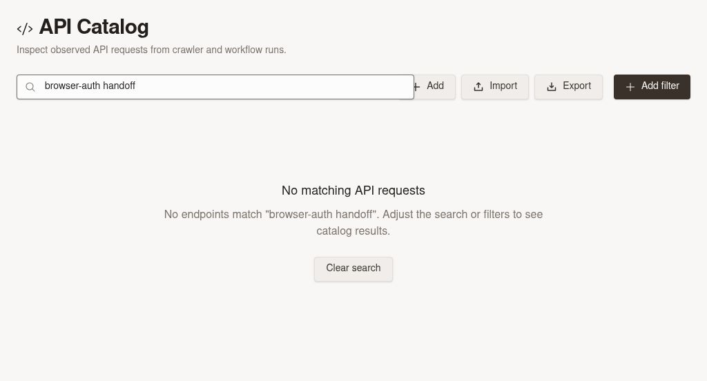 Credential selection for Auth Handoff in API Sequences