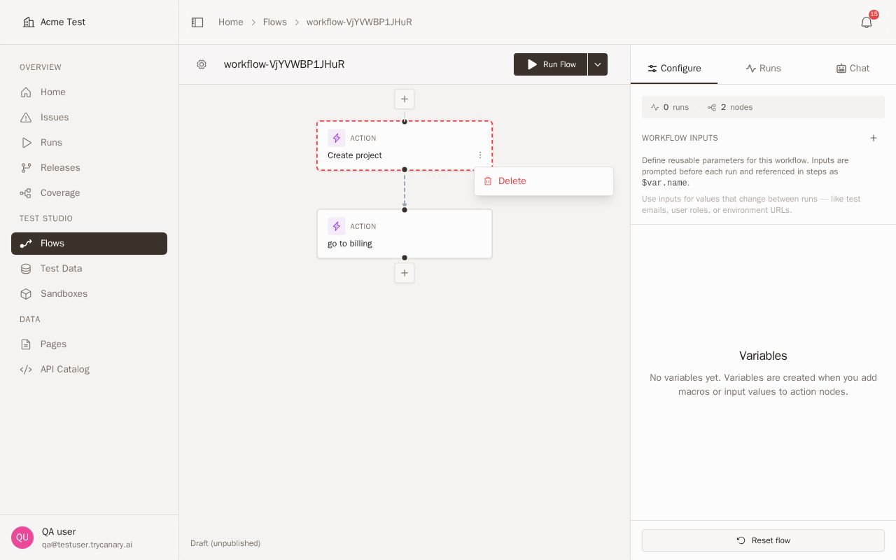 Hold to drag from the add menu to create a connection