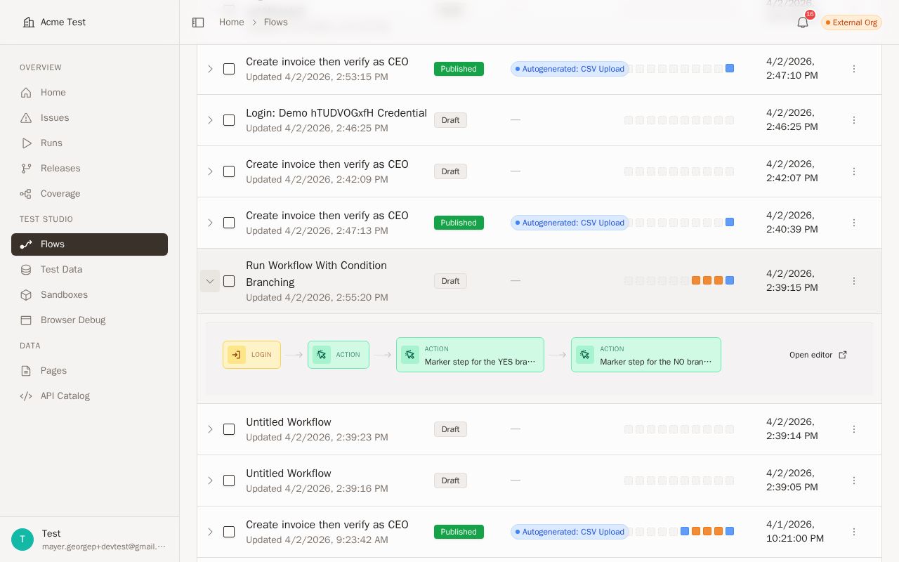 Assertion severity controls in Flow Designer