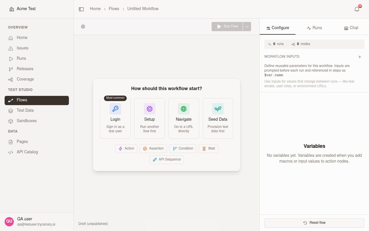 Version selector in Flow Designer showing draft and published history