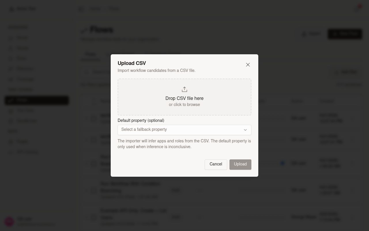 Workflow import entry points